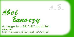 abel banoczy business card